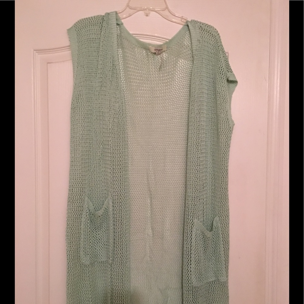 NWT’s Mint green mesh duster
